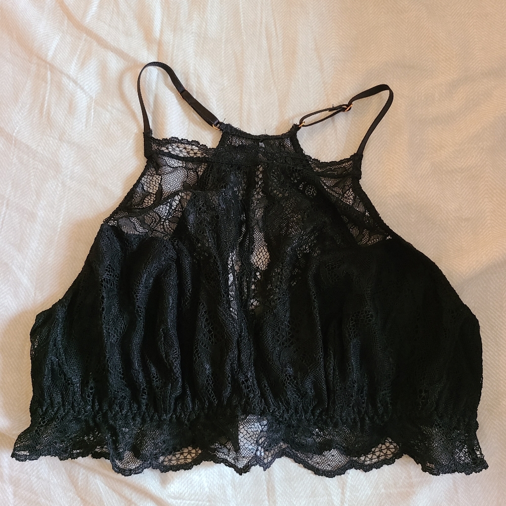 Black lace bralette